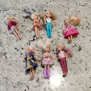 Lot Of 7 Assorted Mattel 5.5" Dolls Retro Inspired Y2K Country Chic